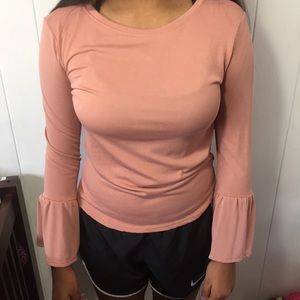 Suede peplum bodycon